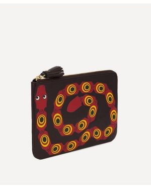 Anya Hindmarch Snake Zip-Fastening Pouch - Red