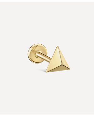 Maria Tash 14Ct 7Mm Faceted Triangle Threaded Stud Earring - White