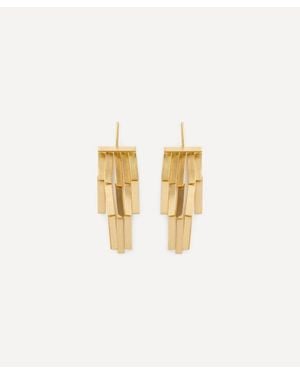 Sia Taylor 18Ct Long Rainfall Drop Earrings - White