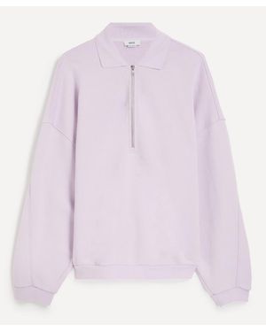 Agolde Pace Quarter-Zip Sweatshirt - Pink