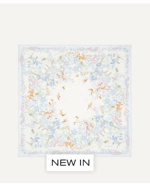 Liberty Tropical Toile Silk Scarf 90 - White