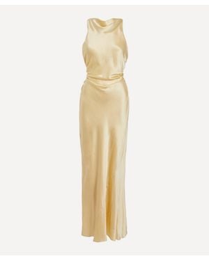 Reformation Cassette Silk Dress - Natural