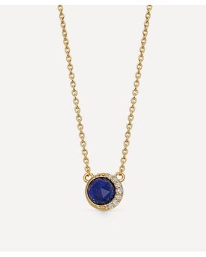 Astley Clarke 18Ct-Plated Vermeil Luna Lapis Pendant Necklace - White