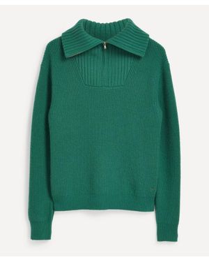 THE UNIFORM Quarter Zip Cashmere Sweater - Green