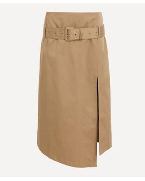 Acne Studios Belted Twill Skirt - Natural