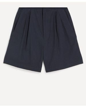 LE17SEPTEMBRE Two Tuck Canvas Shorts - Blue