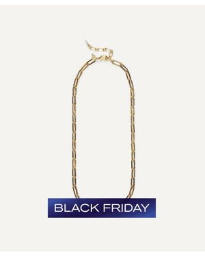 Anni Lu 18Ct-Plated Golden Hour Chain Necklace - Blue