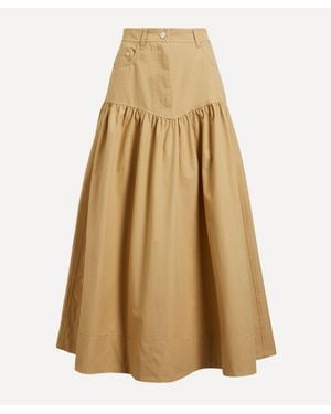 Ganni Suiting Long Skirt - Natural
