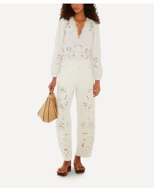 FARM Rio Richelieu Twill Pants - White