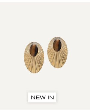 Anton Heunis Plated Large Lily Pad Earrings - White