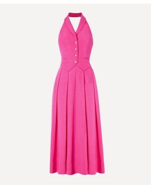 Temperley London Elodie Halter Dress - Pink