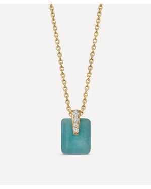 Astley Clarke 18Ct-Plated Vermeil Amazonite Pendant Necklace - Blue