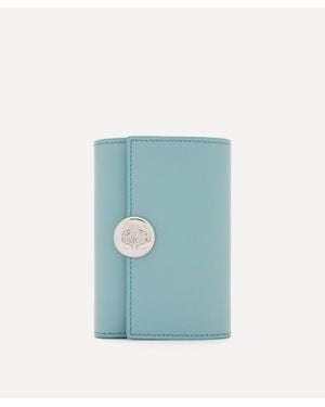 Loewe Leather Vertical Pebble Wallet - Blue