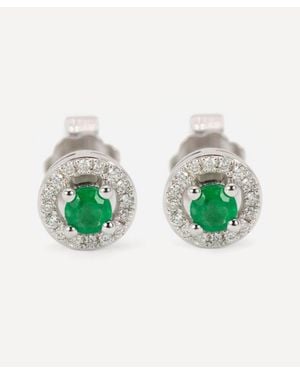 Kojis White Gold Art Deco-style Emerald And Diamond Drop Earrings One