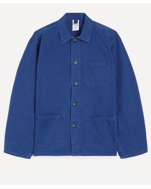 Nudie Jeans Buddy Herringbone Chore Jacket - Blue
