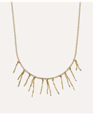 Alex Monroe 22Ct-Plated Scattered Pine Needle Necklace - Natural