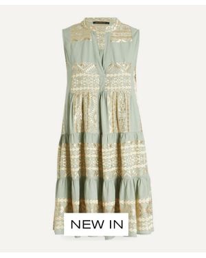 Kori Classic Triangle Sleeveless Short Dress - Green