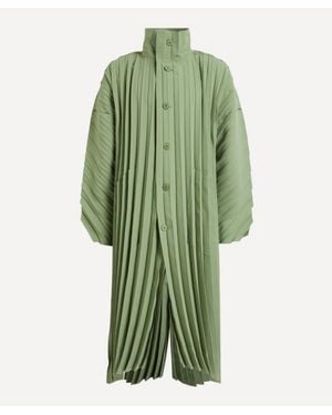 Homme Plissé Issey Miyake Edge Coat Light - Green