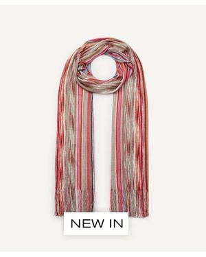 Missoni Fringed Striped Scarf - Pink