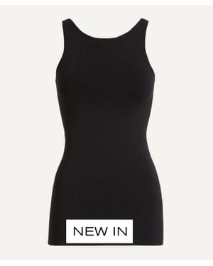 TOTEME Classic Compact Knit Tank Top - Black