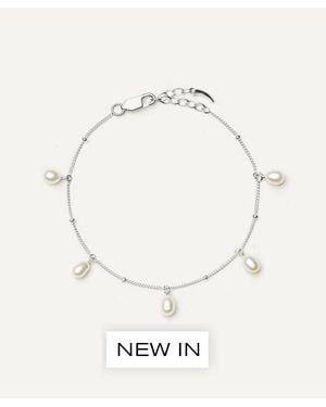 Missoma Sterling Baya Baroque Pearl Chain Bracelet - Natural