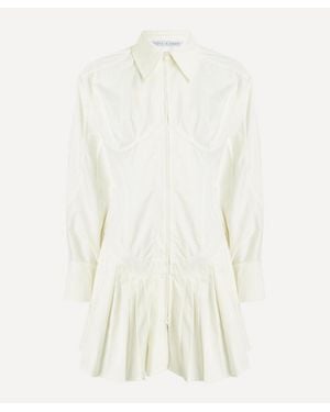 Tolu Coker Paneled Contour Bustier Shirt Dress - White