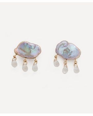 Rachel Quinn 14Ct Rainy Day Stud Earrings - Blue