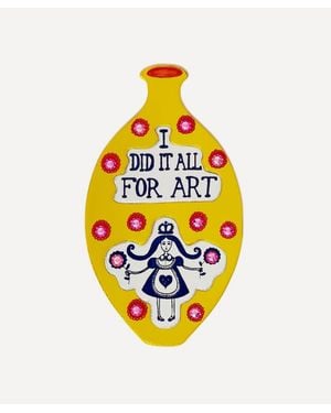 Tatty Devine I Did It All For Art Vase Brooch - Metallic