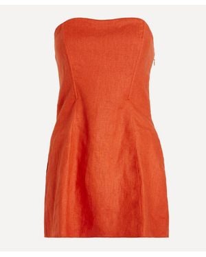 Reformation Aurina Linen Top - Orange