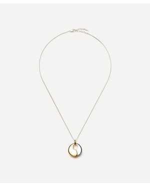 Missoma Mixed Metal Sculptural Pebble Pendant Necklace Set - Blue