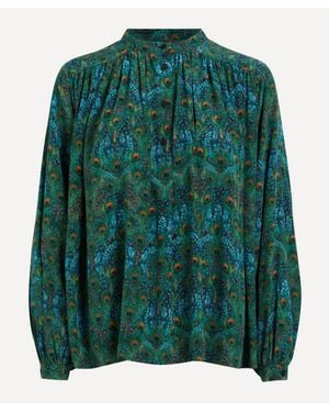 Liberty Silk Boho Shirt - Green