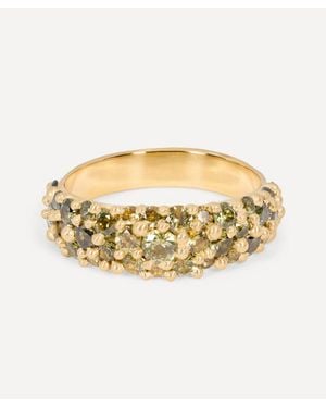 Polly Wales 18Ct Wide Spring River Band Ring - Metallic