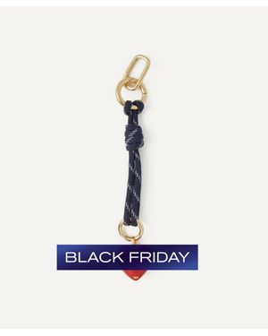 Joolz by Martha Calvo Plated Enamel Cord Heart Bag Charm - White