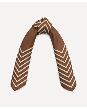 lescarf No 17 Chocolate Silk Scarf - Brown