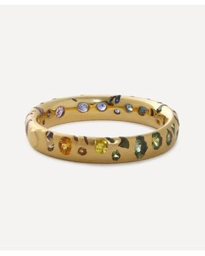Polly Wales 18Ct Blossom Crush Gradient Confetti Ring - Metallic