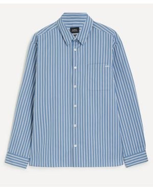 A.P.C. Malo Striped Shirt - Blue