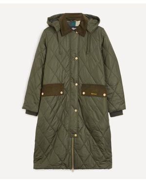 Barbour Meredith Longline Quilted Jacket - Green