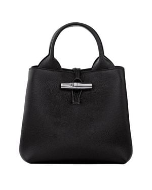 Longchamp Small Le Roseau Top Handle Bag - Black