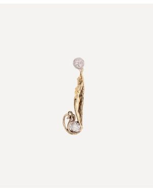 Kojis 14Ct Erte Letter J Brooch - White