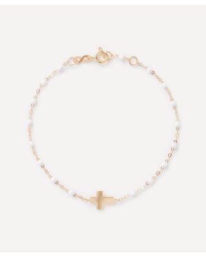Gigi Clozeau 18Ct Classic Gigi Cross Bracelet - White