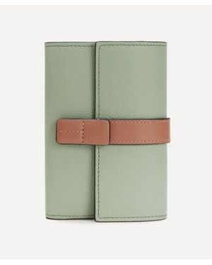 Loewe Small Calfskin Vertical Wallet - Green