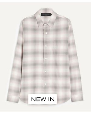 Aaron Levine Shadow Flannel Shirt - White