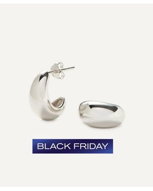 Missoma X Savi Sterling Dome Mini Hoop Earrings - Natural