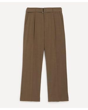 LE17SEPTEMBRE Belted Wool Trousers - White