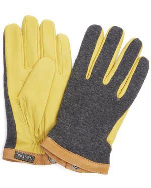 Hestra Tricot Deerskin Wool Gloves - Blue
