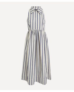 ALIGNE Women's Gabi Sleeveless Denim Halter Dress 10 - White