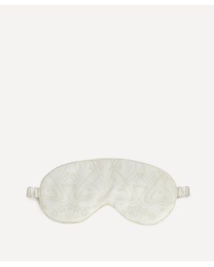 Liberty Nouveau Silk Satin Eye Mask - White
