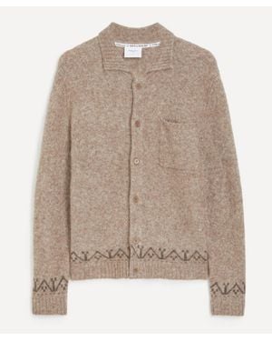 Percival Novel Collared Cardigan - Brown