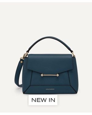 Strathberry Mosaic Leather Top Handle Bag - Blue