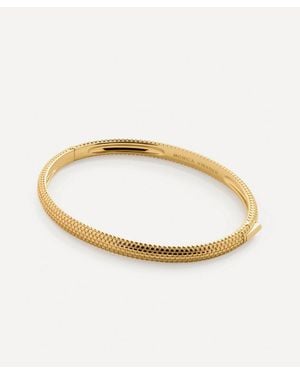 Monica Vinader 18Ct-Plated Vermeil Heirloom Bangle Bracelet - White
